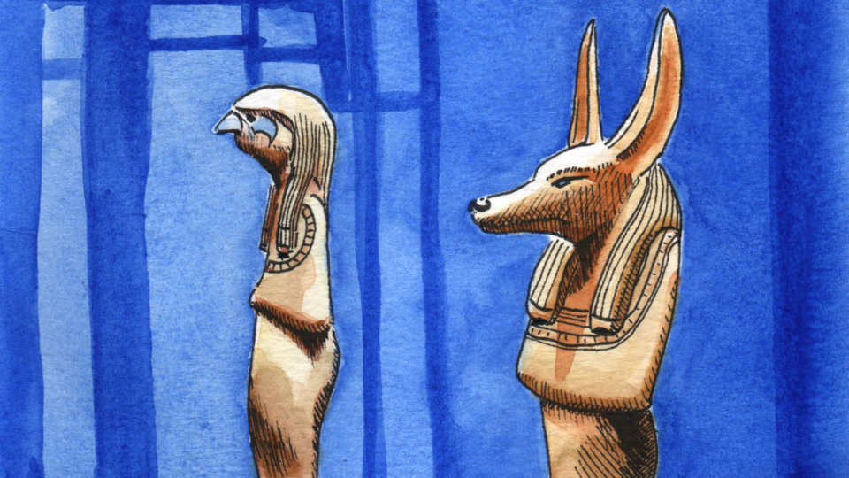 Dessin Horus et Anubis