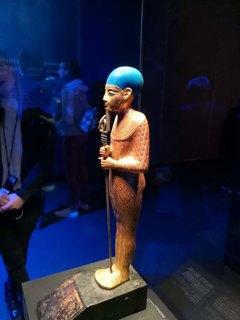 Pharaon au chapeau de lapis-lazuli expo Toutankhamon